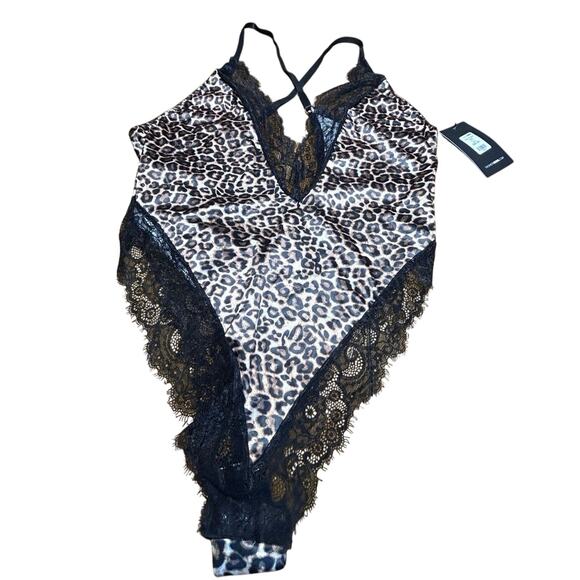 NWT Proud Till Dawn Teddy in Leopard / Black by Fashion Nova Size XL - Picture 5 of 5